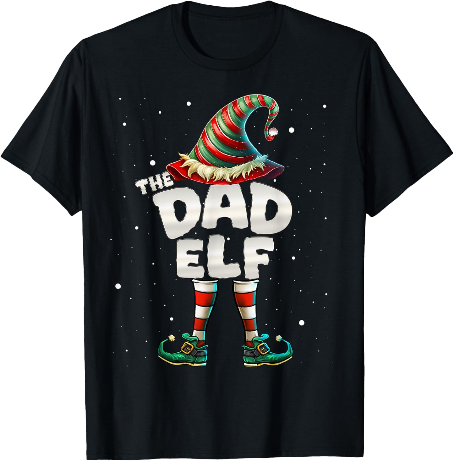 I'm The Dad Elf Family Matching Group Christmas T-Shirt - T-Shirt | Black