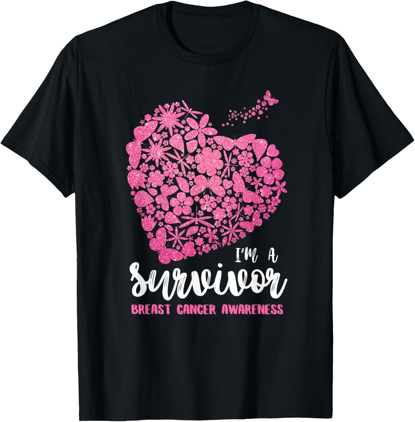 I'm a Survivor Breast Cancer Awareness , Cancer Survivor T-Shirt - T-Shirt | Black
