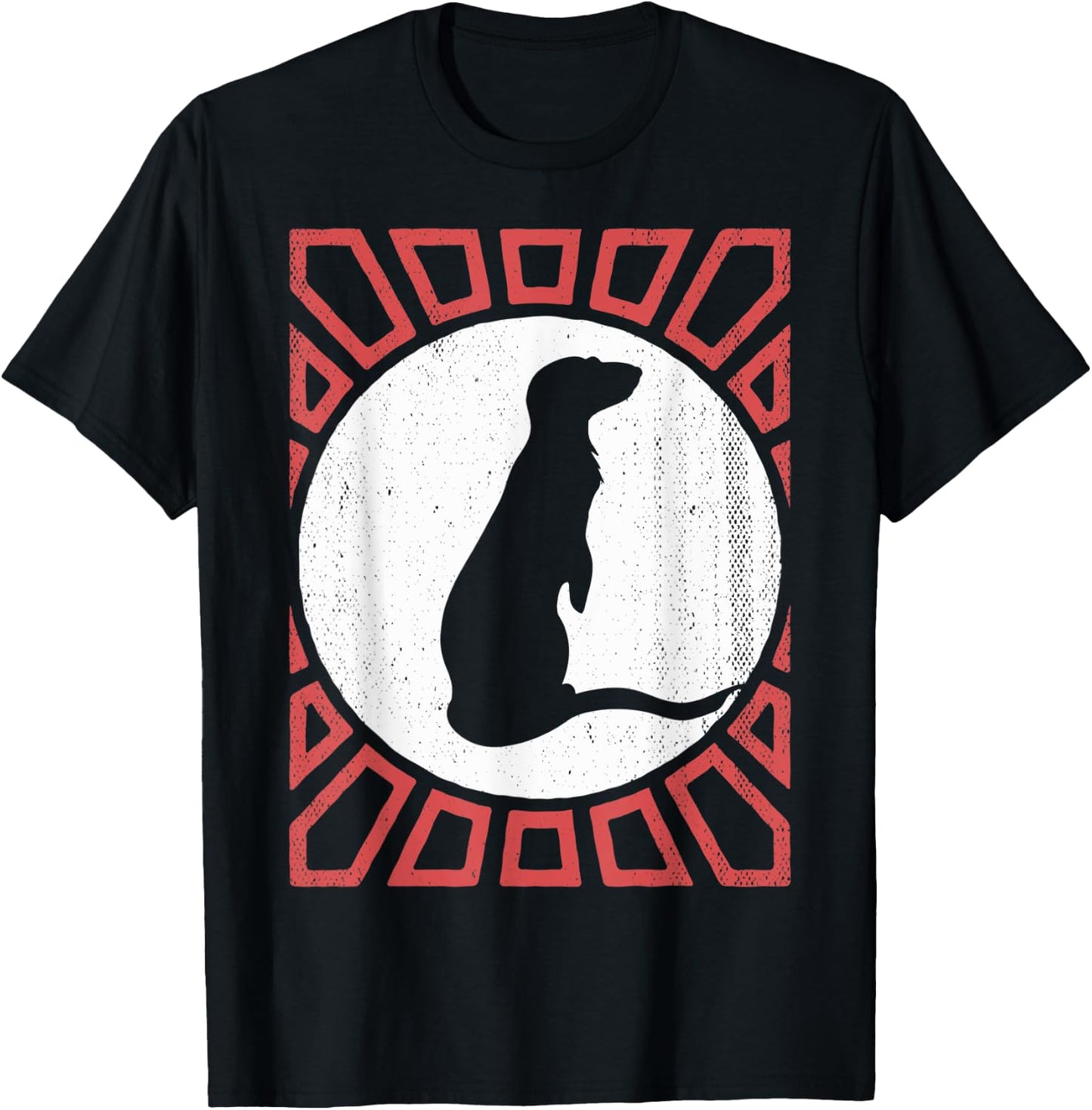 Mongoose Lover Vintage Retro Style Animal T-Shirt - T-Shirt | Black