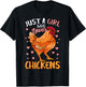 Just A Girl Who Loves Chickens Shirt Chicken Shirt For Girls T-Shirt - T-Shirt | Black