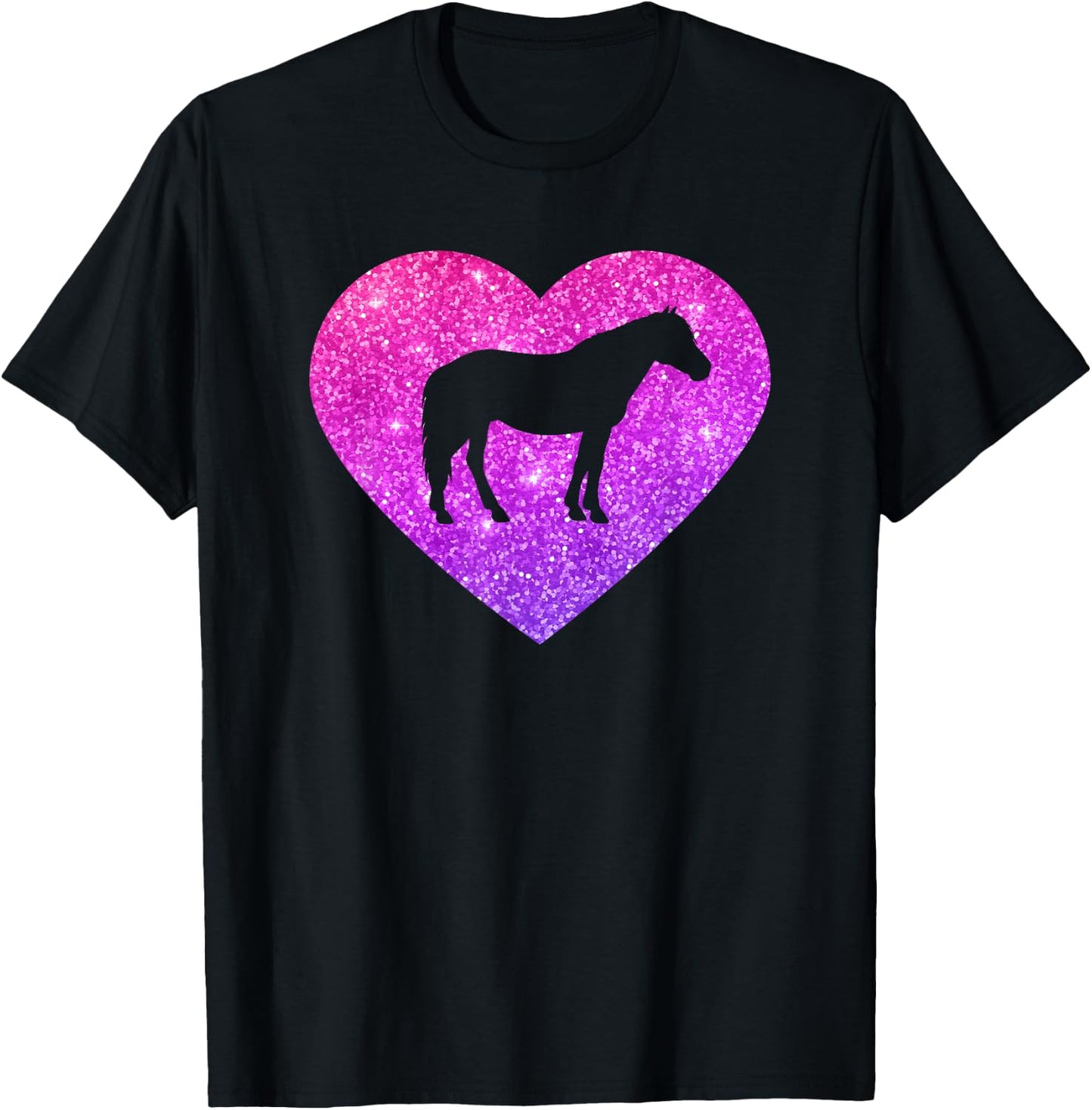Foal Horse Heart Gift Girls, Teenagers and Women T-Shirt - T-Shirt | Black
