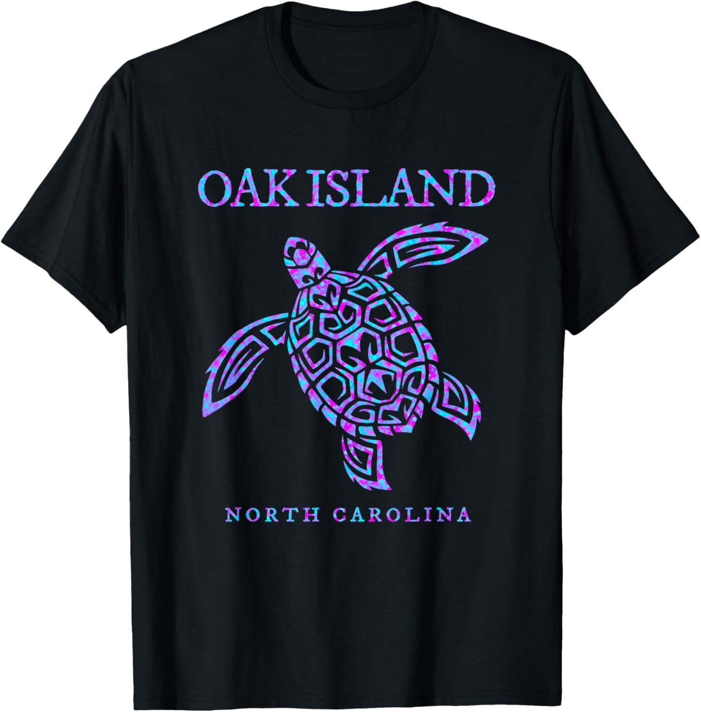 Oak Island North Carolina Sea Turtle Vacation Boys Girls T-Shirt - T-Shirt | Black