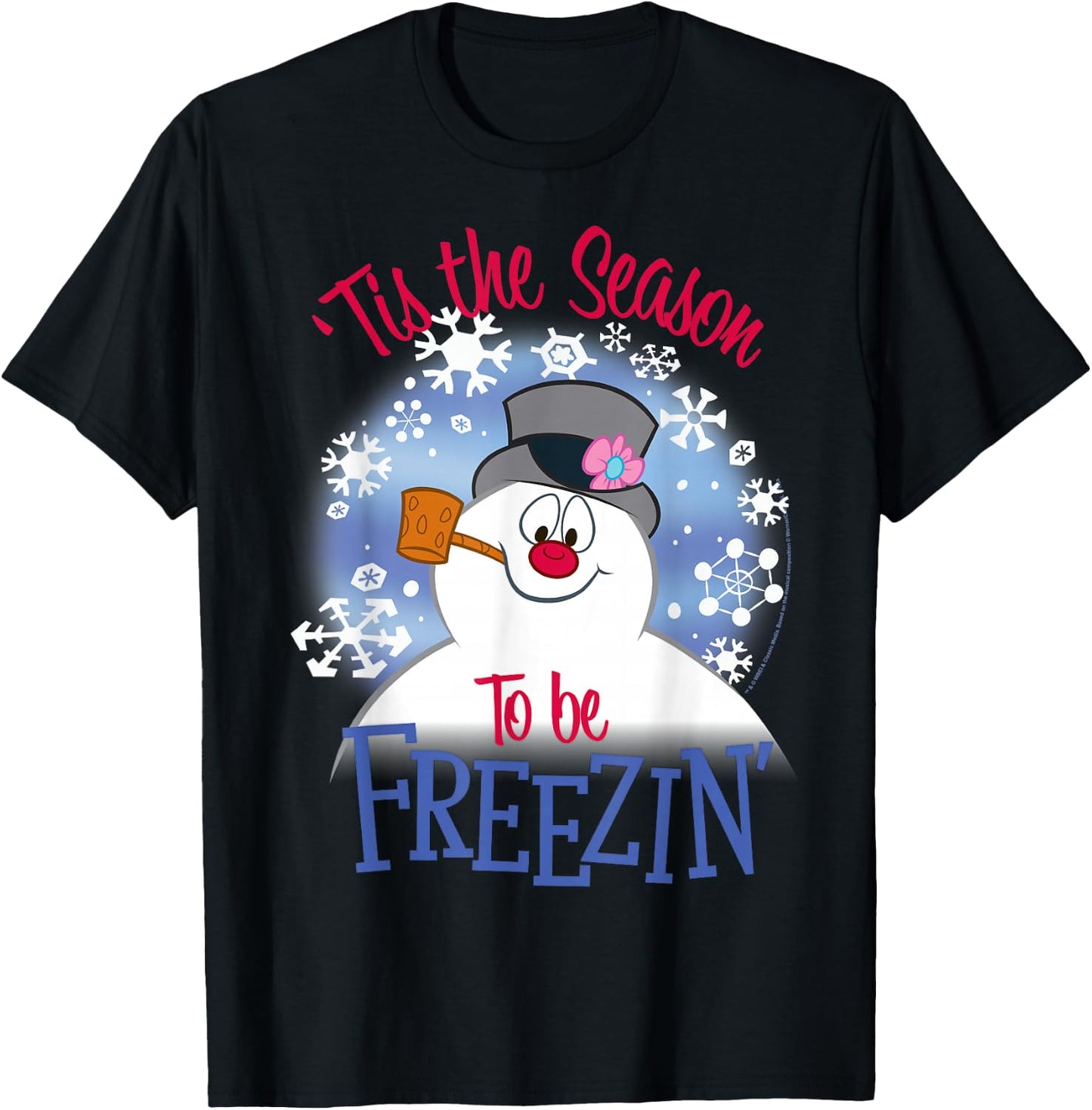 Frosty The Snowman 'Tis The Season To Be Freezin' T-Shirt - T-Shirt | Black