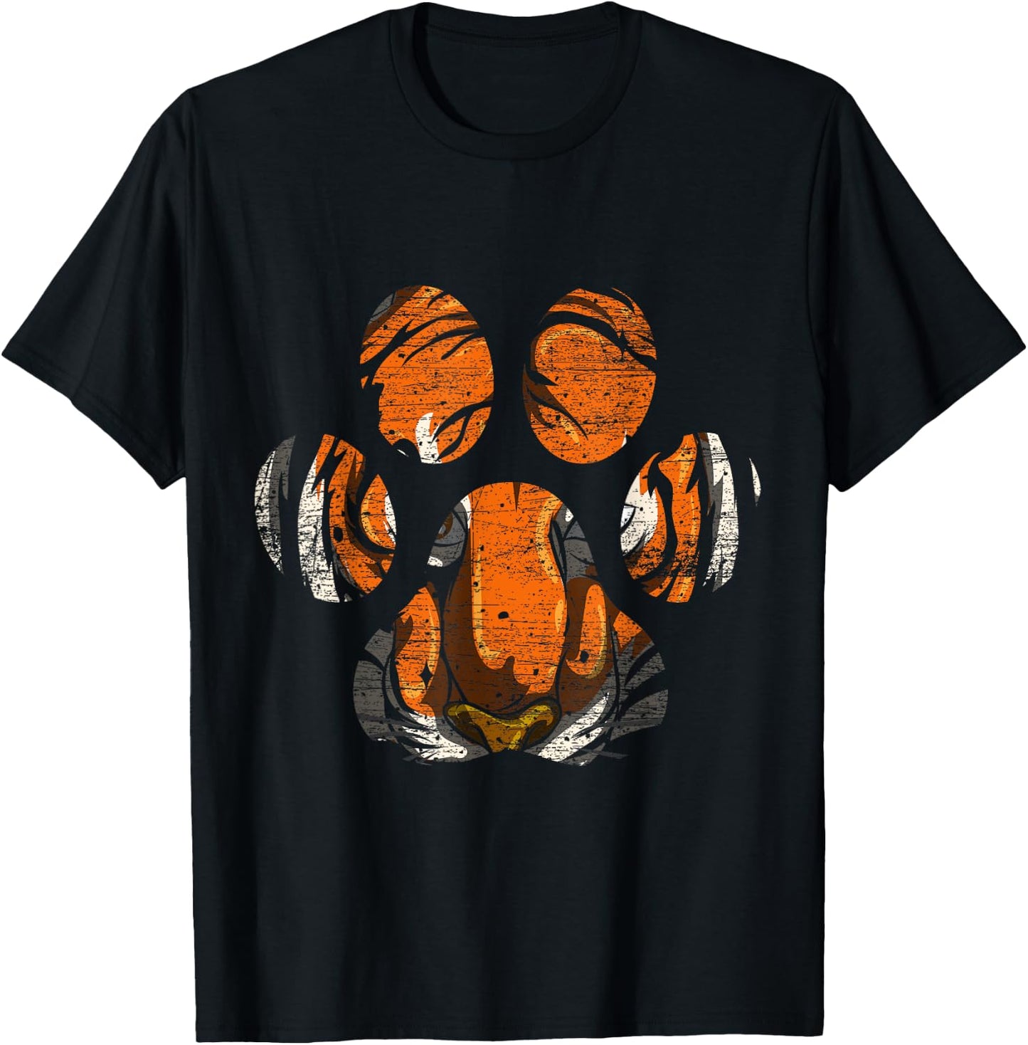 Tiger Paw Big Cat Portrait Tiger T-Shirt - T-Shirt | Black
