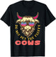 Retro Do Not Pet The Fluffy Cows Vintage Bison Buffalo T-Shirt - T-Shirt | Black