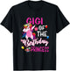 Gigi Of The Birthday Princess Unicorn Girl T-Shirt - T-Shirt | Black