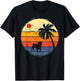 Retro Vintage Style Silhouette Pug Dog Animal Lovers Owners T-Shirt - T-Shirt | Black