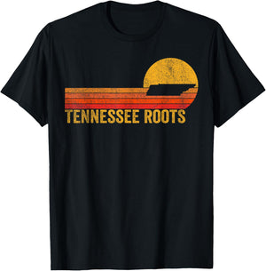 Retro Tennessee Funny Tennessee Home Tennessee Roots Vintage T-Shirt - T-Shirt | Black