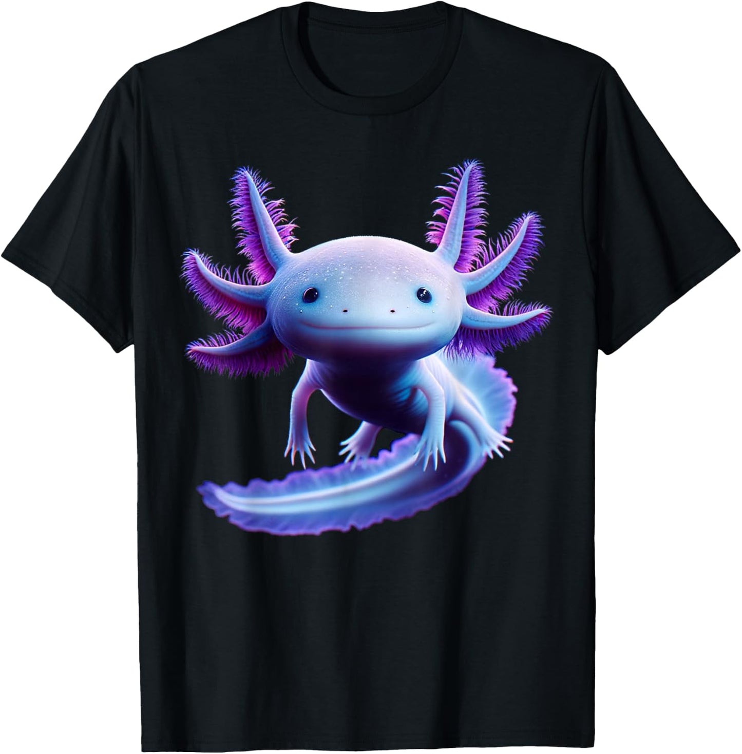 Axolotl Anime Cute Axolotl T-Shirt - T-Shirt | Black