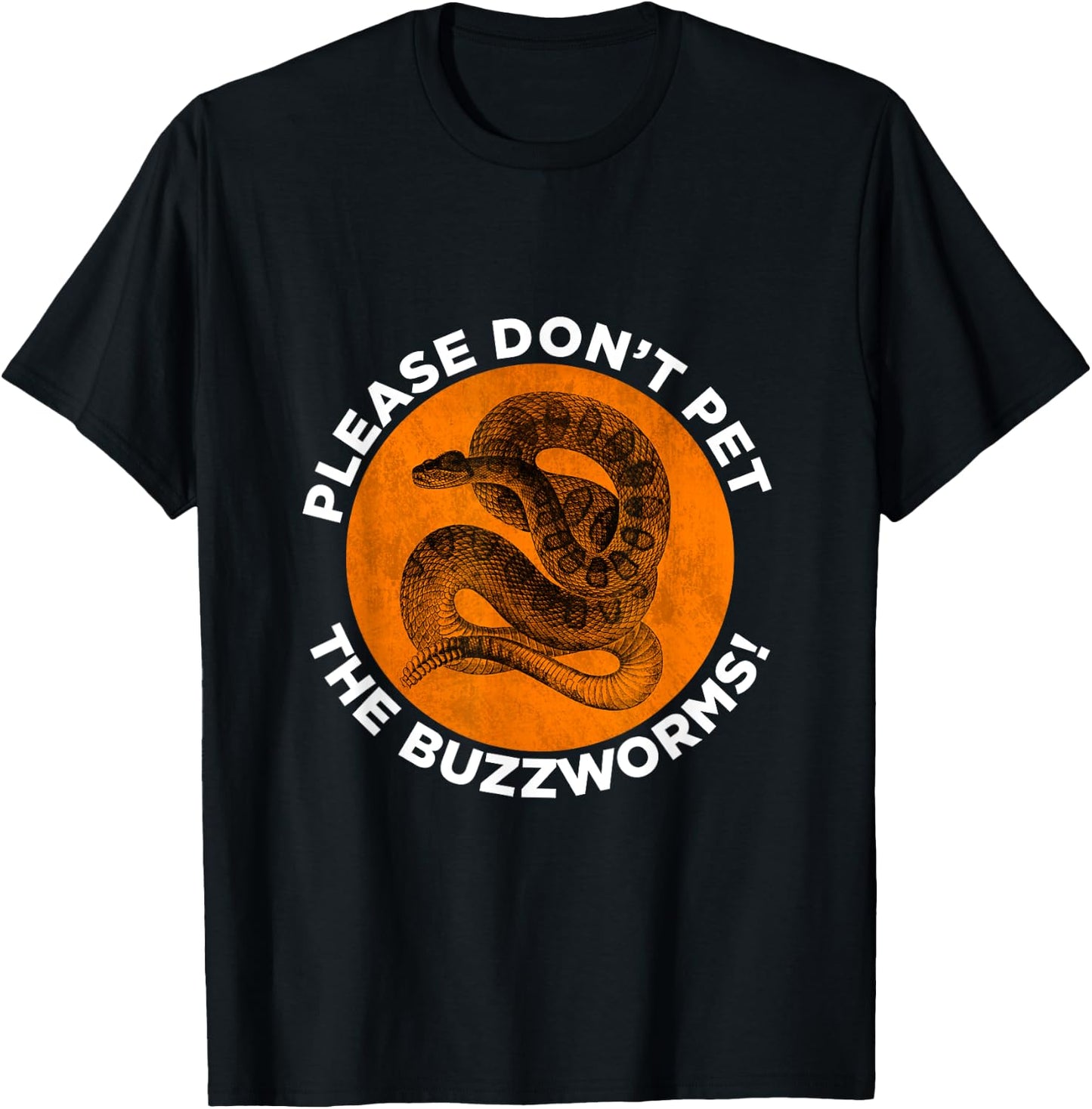 Funny Don't Pet The Buzzworms Rattlesnake T-Shirt - T-Shirt | Black