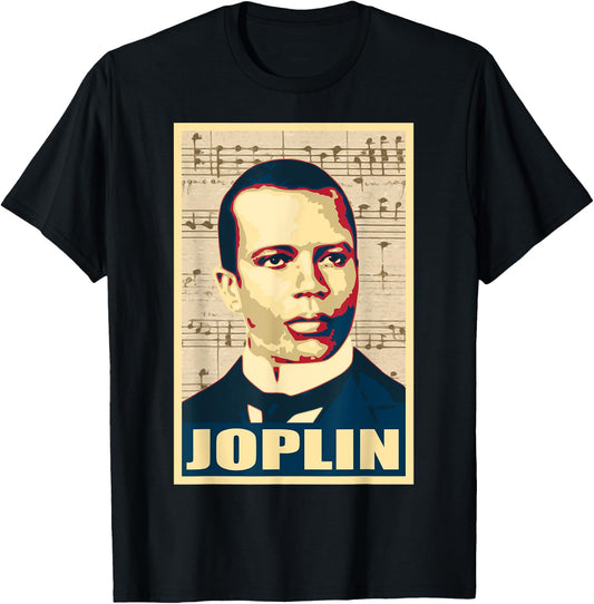 Scott Joplin Classical Music Composer Black History Month T-Shirt - T-Shirt | Black