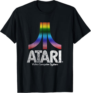 Atari Video Computer System Distressed Art Game T-Shirt - T-Shirt | Black