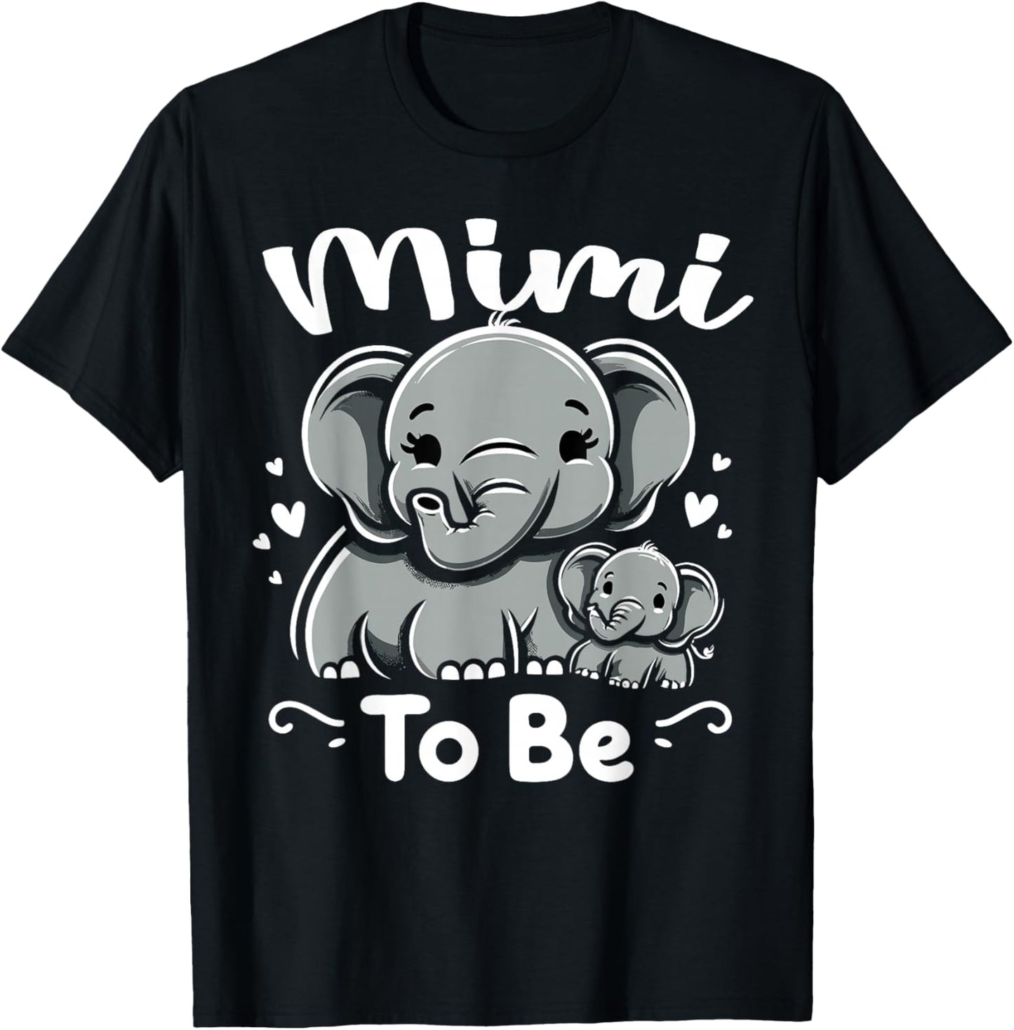 Mimi To Be Elephant Baby Mimi Cute T-Shirt - T-Shirt | Black