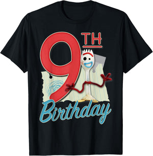 Disney Pixar Toy Story 4 Forky 9th Birthday T-Shirt - T-Shirt | Black