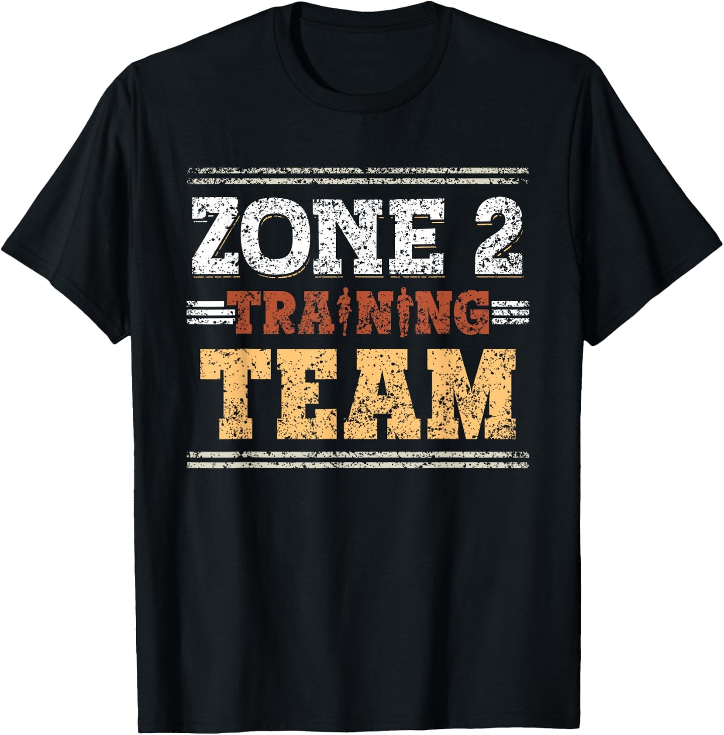 Zone 2 Training Team Fitness Cardio Sport Zone 2 T-Shirt - T-Shirt | Black