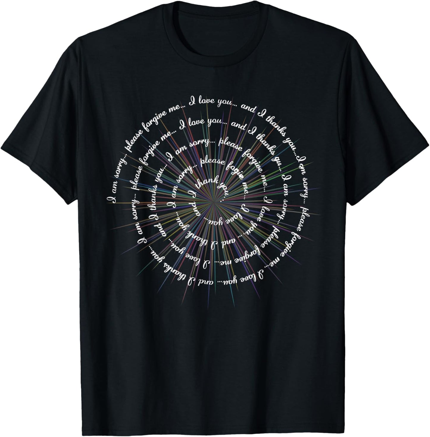 Ho'oponopono Mantra Shirt, Hawaiian Prayer, Meditation T-Shirt - T-Shirt | Black