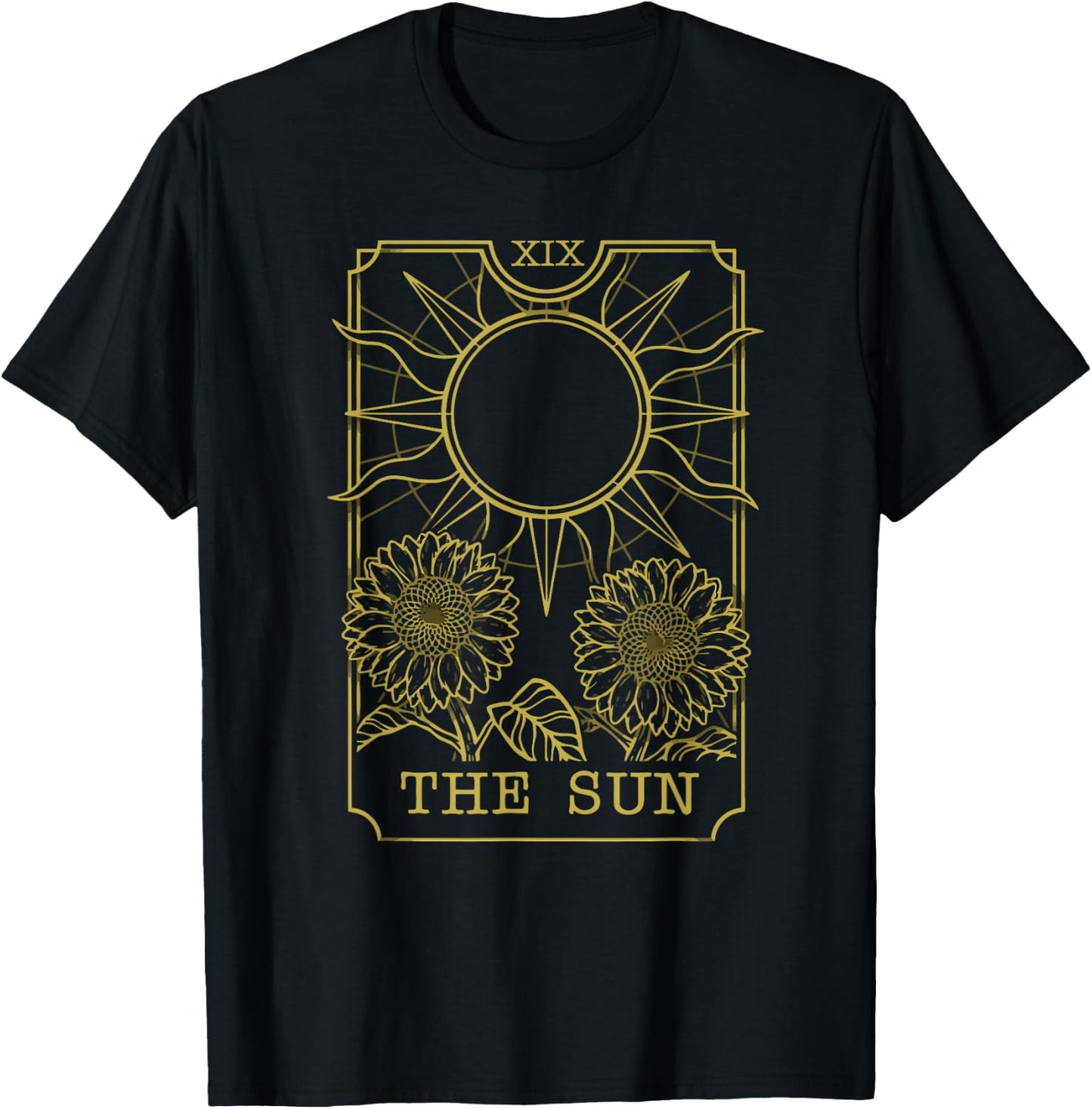 The Sun Tarot Card Sun Moon T-Shirt - T-Shirt | Black