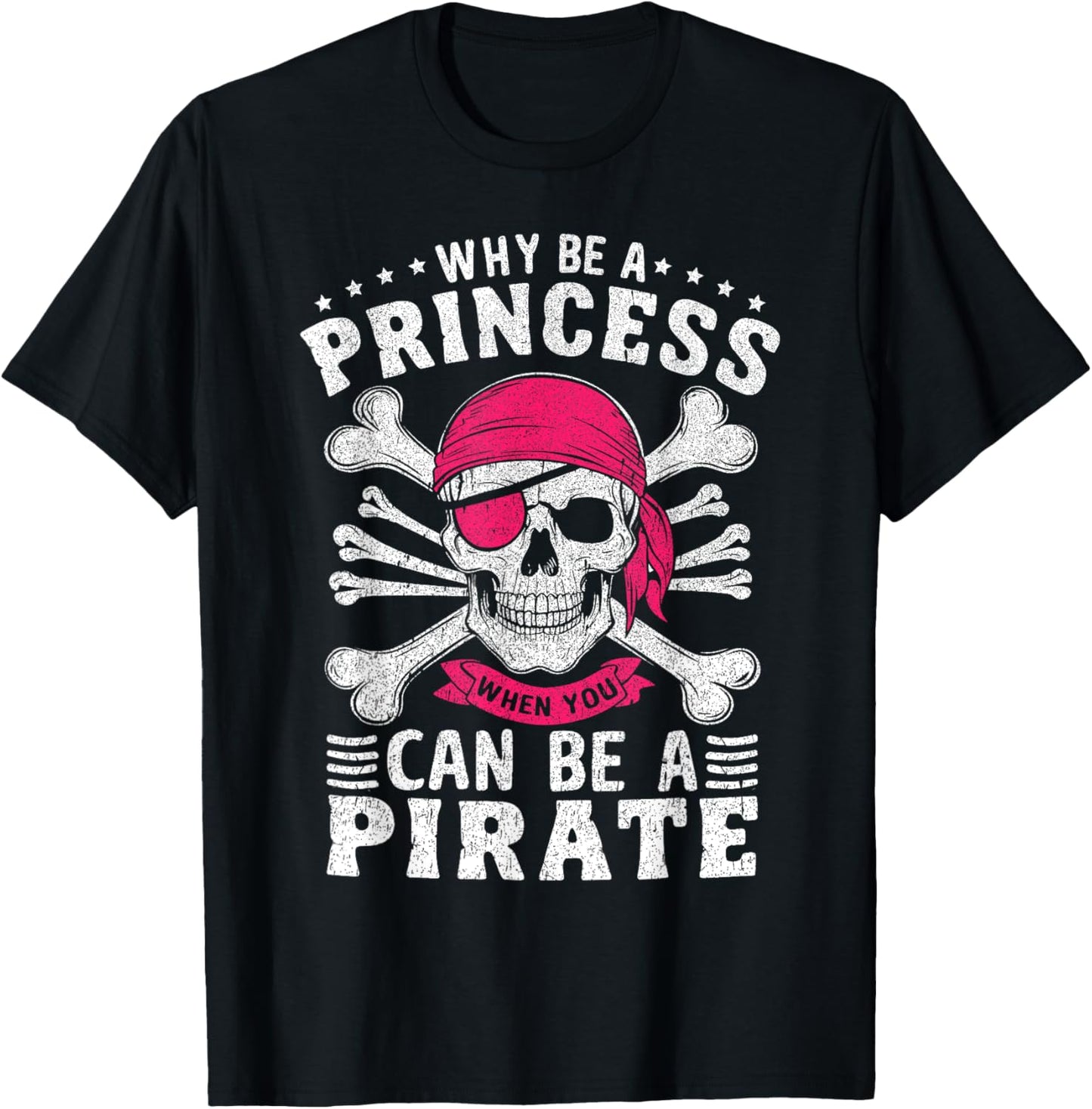 Funny Pirate Costume Princess Girls Kids Pirate T-Shirt - T-Shirt | Black