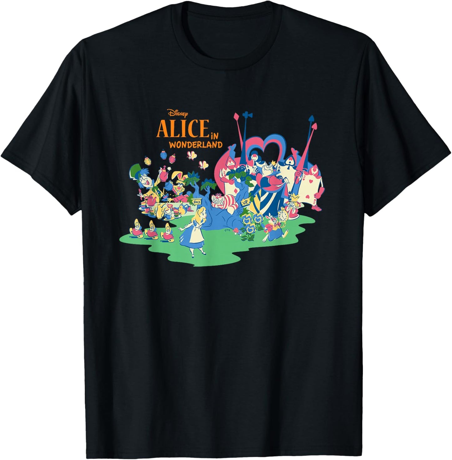 Disney Alice in Wonderland Characters T-Shirt - T-Shirt | Black