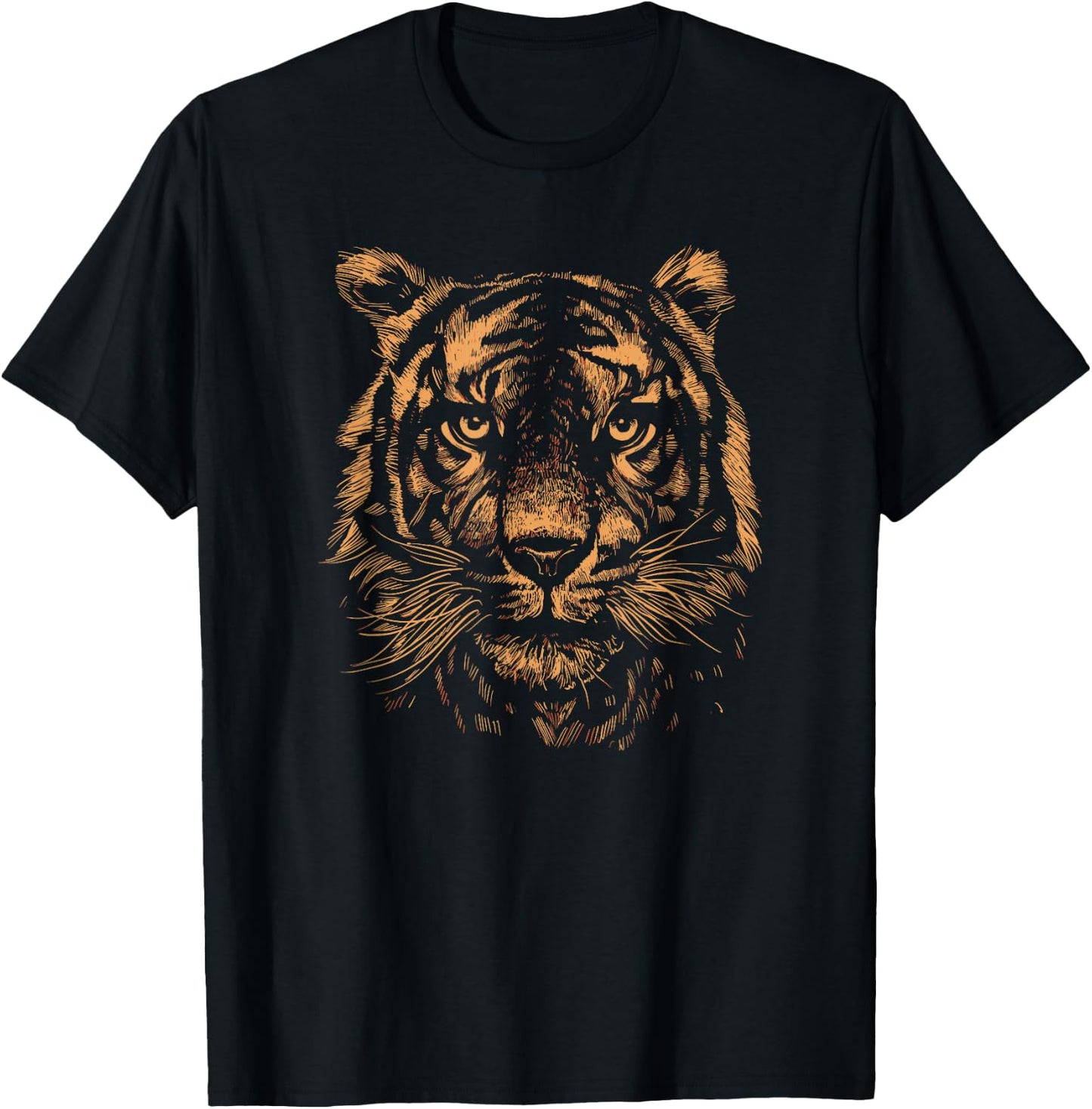 Art Bengal Tiger Design Women Kids T-Shirt - T-Shirt | Black