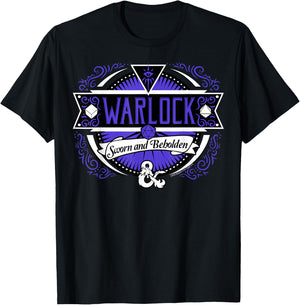 Dungeons & Dragons Warlock Sworn and Beholden Logo T-Shirt - T-Shirt | Black