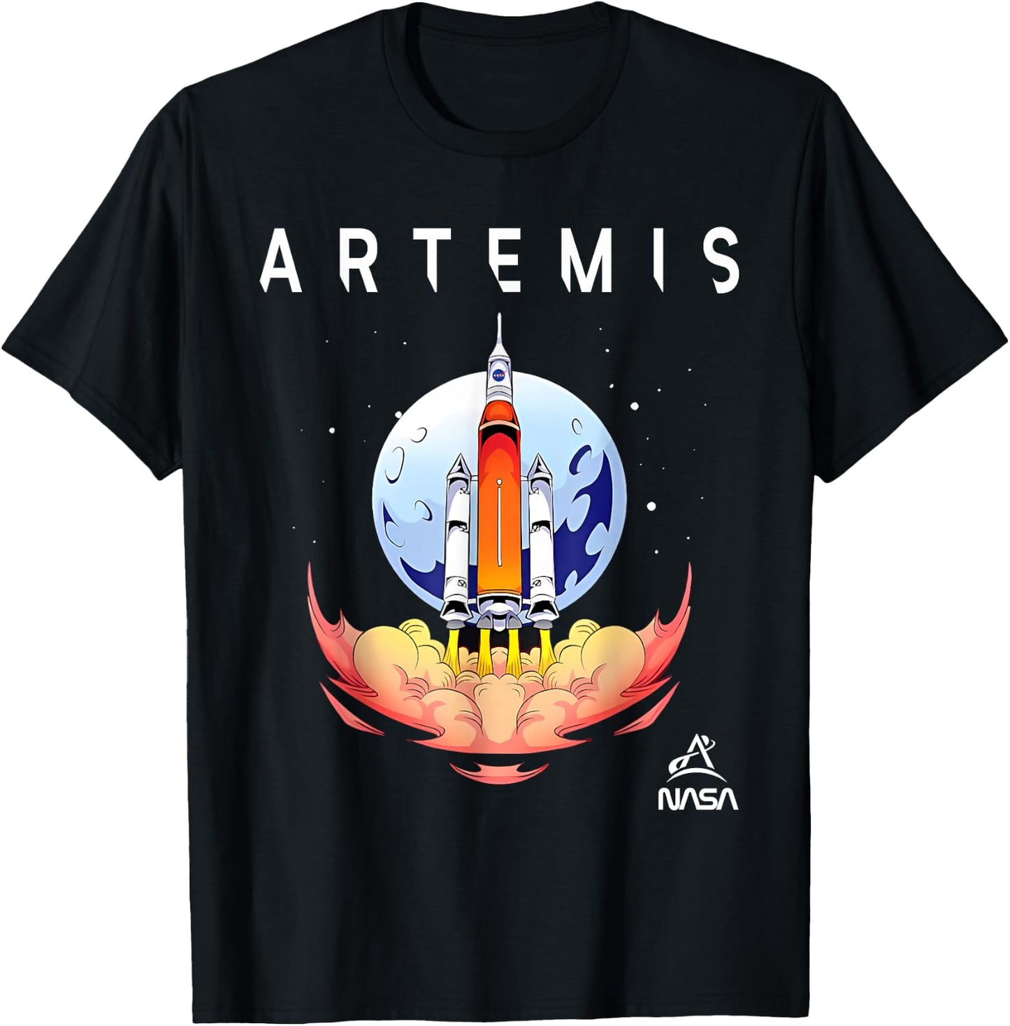 NASA Artemis Mission Moon SLS Launch T-Shirt - T-Shirt | Black