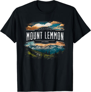 Mount Lemmon Mountains Arizona Hiking Outdoors Vintage T-Shirt - T-Shirt | Black