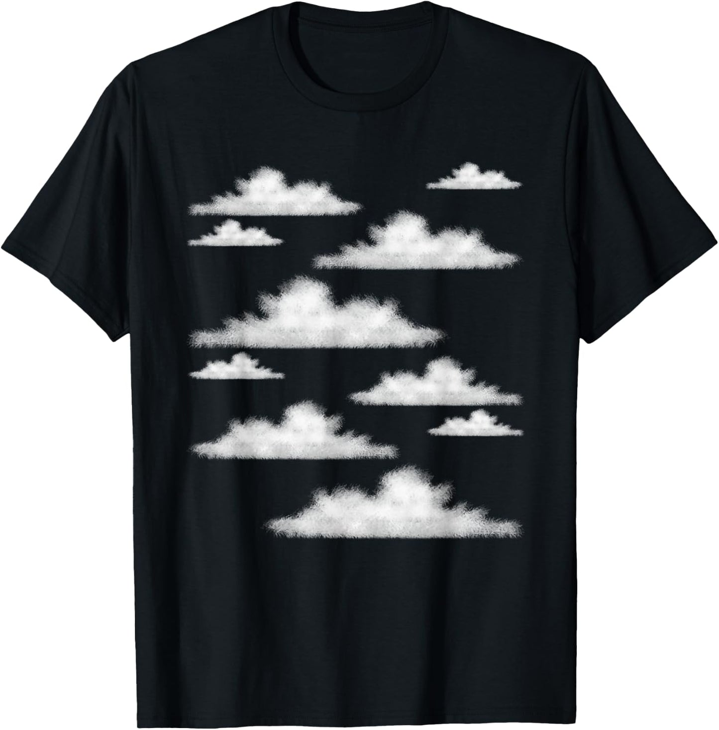 Blue Sky Clouds Cool Atmosphere Pastel Color Art Lover Gift T-Shirt - T-Shirt | Black