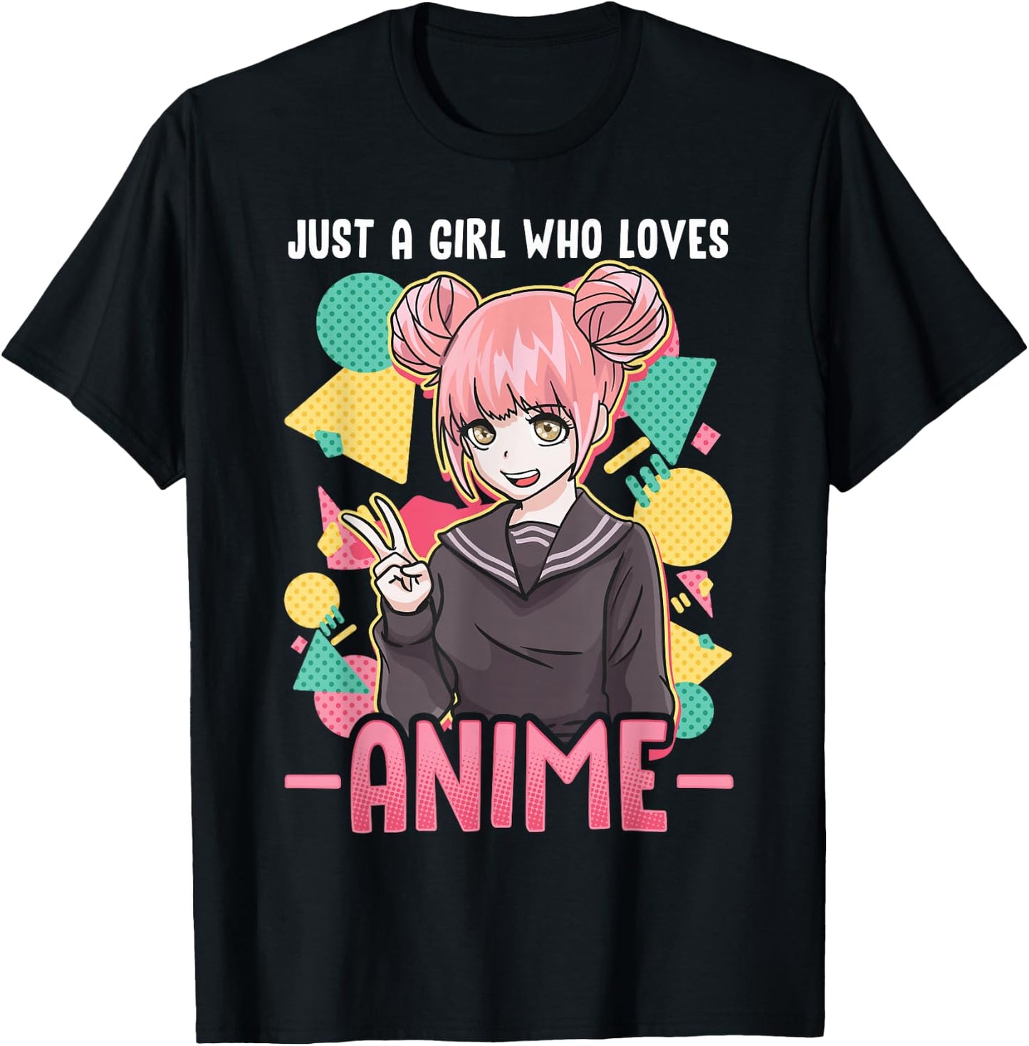 Anime Shirts for Girls Women Just A Girl Who Loves Anime T-Shirt - T-Shirt | Black