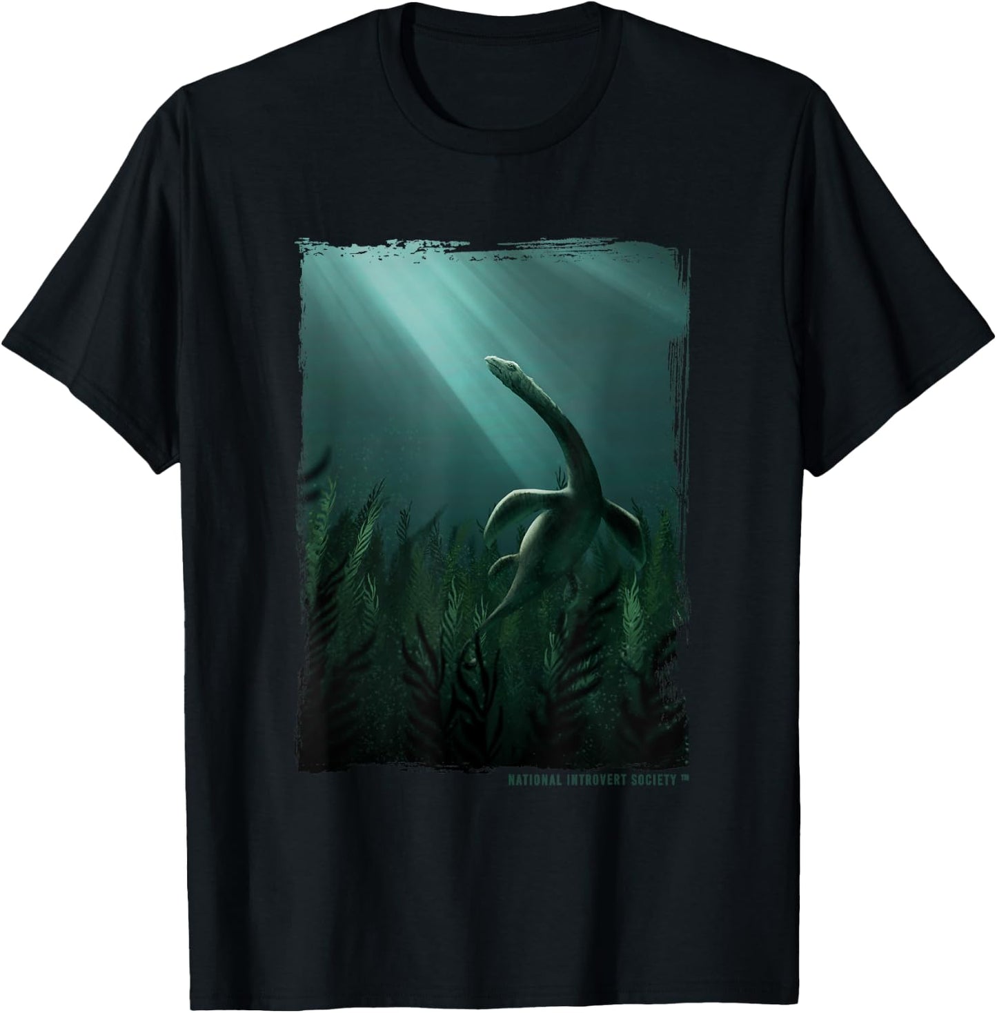 The Loch Ness Monster - Original Nessie Cryptid Art T-Shirt - T-Shirt | Black
