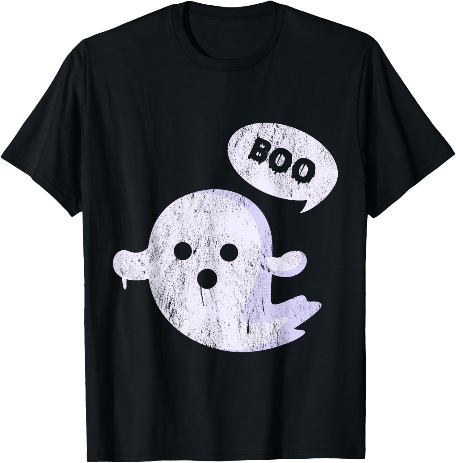 Boo Ghost Halloween T-Shirt - T-Shirt | Black
