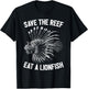 Save The Reef Eat A Lionfish Funny Lion Fish T-Shirt - T-Shirt | Black