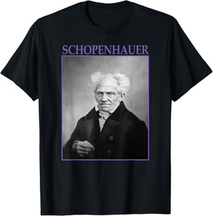 Arthur Schopenhauer Philosophy German Philosopher T-Shirt - T-Shirt | Black