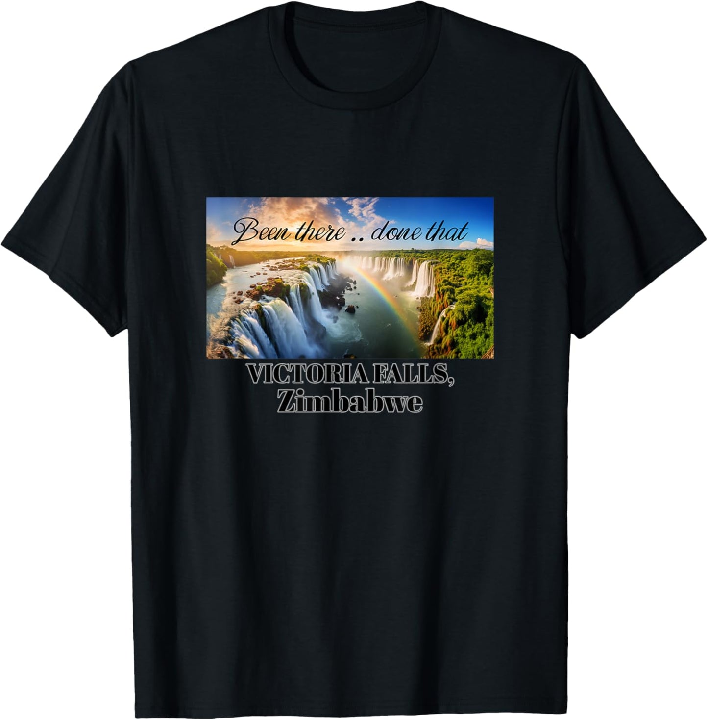Victoria Falls - Zimbabwe Travel Lover Design T-Shirt - T-Shirt | Black
