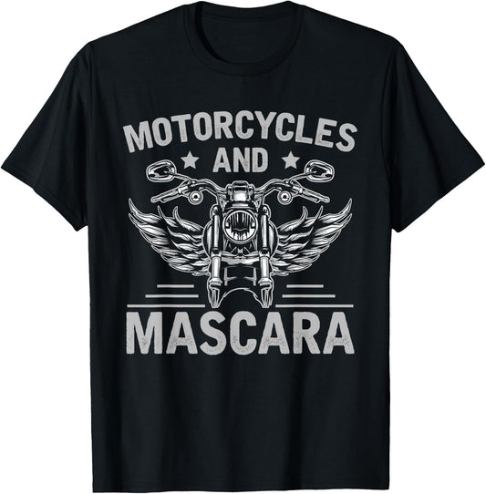 Motorcycle Mascara Women's Biker Gift Motorcyclist T-Shirt - T-Shirt | Black