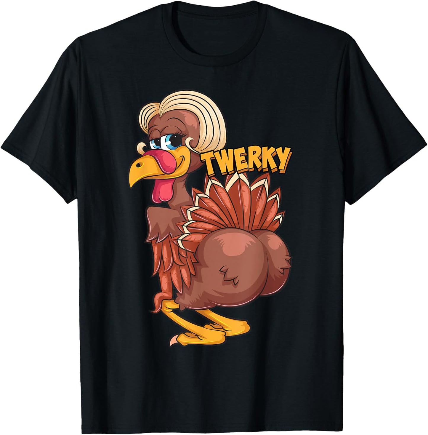 Funny Twerky Dance Cute Love Twerk Dancing Thanksgiving Gift T-Shirt - T-Shirt | Black