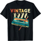 Vintage 1976 Music Cassette 49th Birthday Gifts 49 Years Old T-Shirt - T-Shirt | Black