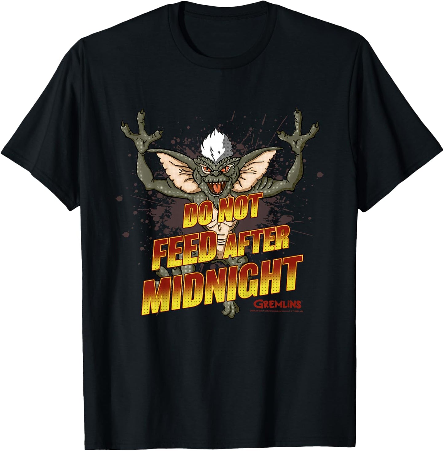 Kids Gremlins Stripe Do Not Feed After Midnight T-Shirt - T-Shirt | Black