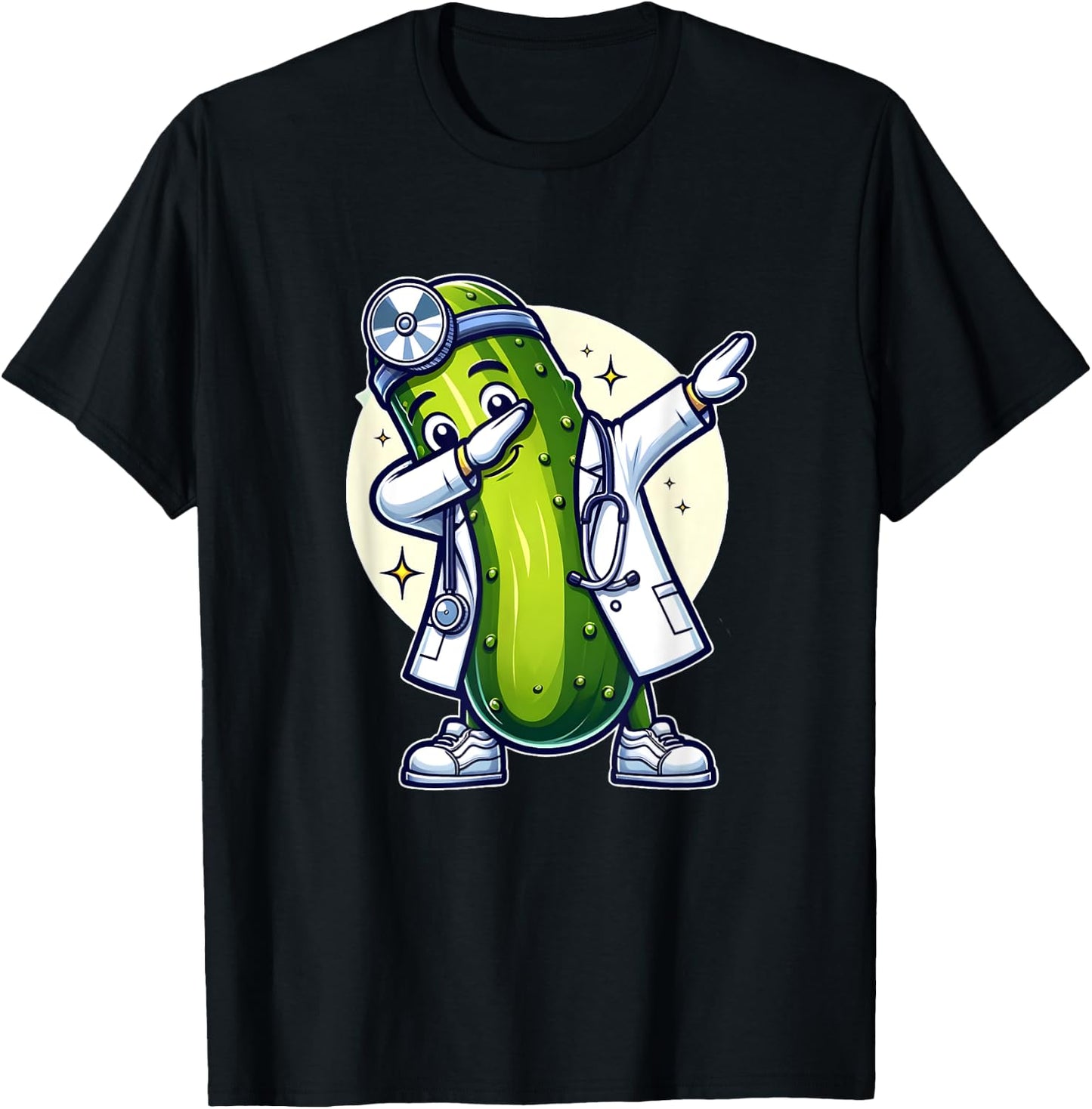 Dabbing Pickle Fun Medical Doctor T-Shirt - T-Shirt | Black