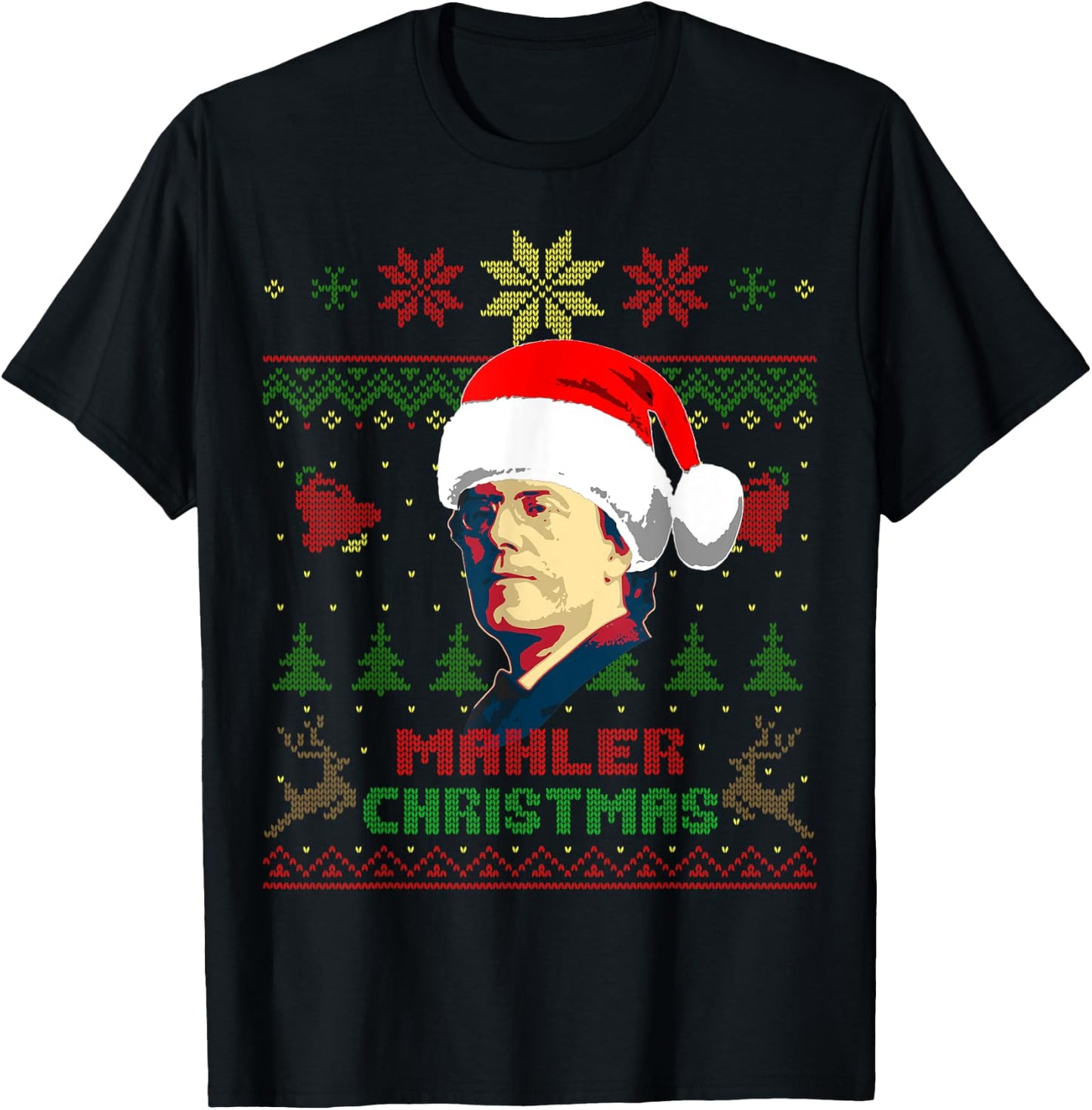 Gustav Mahler Funny Christmas T-Shirt - T-Shirt | Black
