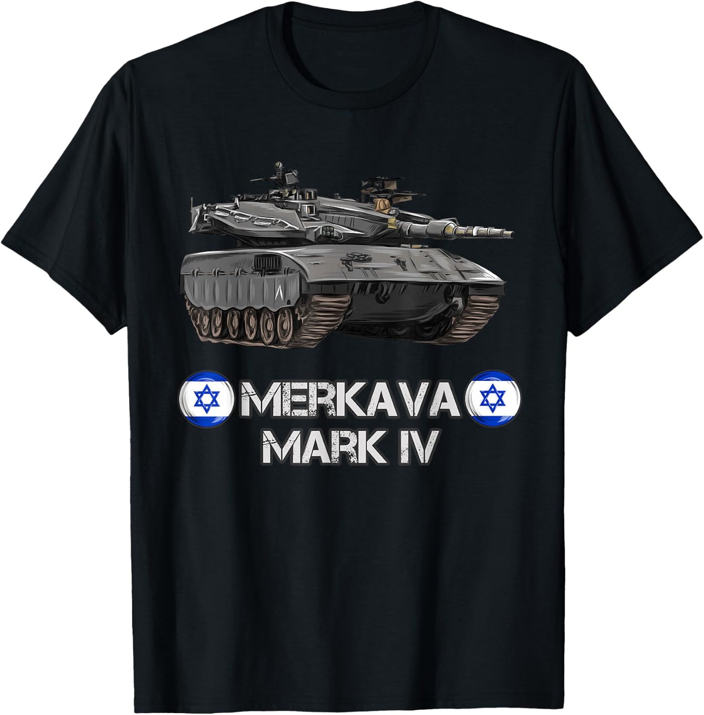 Israel Army Merkava Mark 4 Main Battle Tank gift T-Shirt - T-Shirt | Black