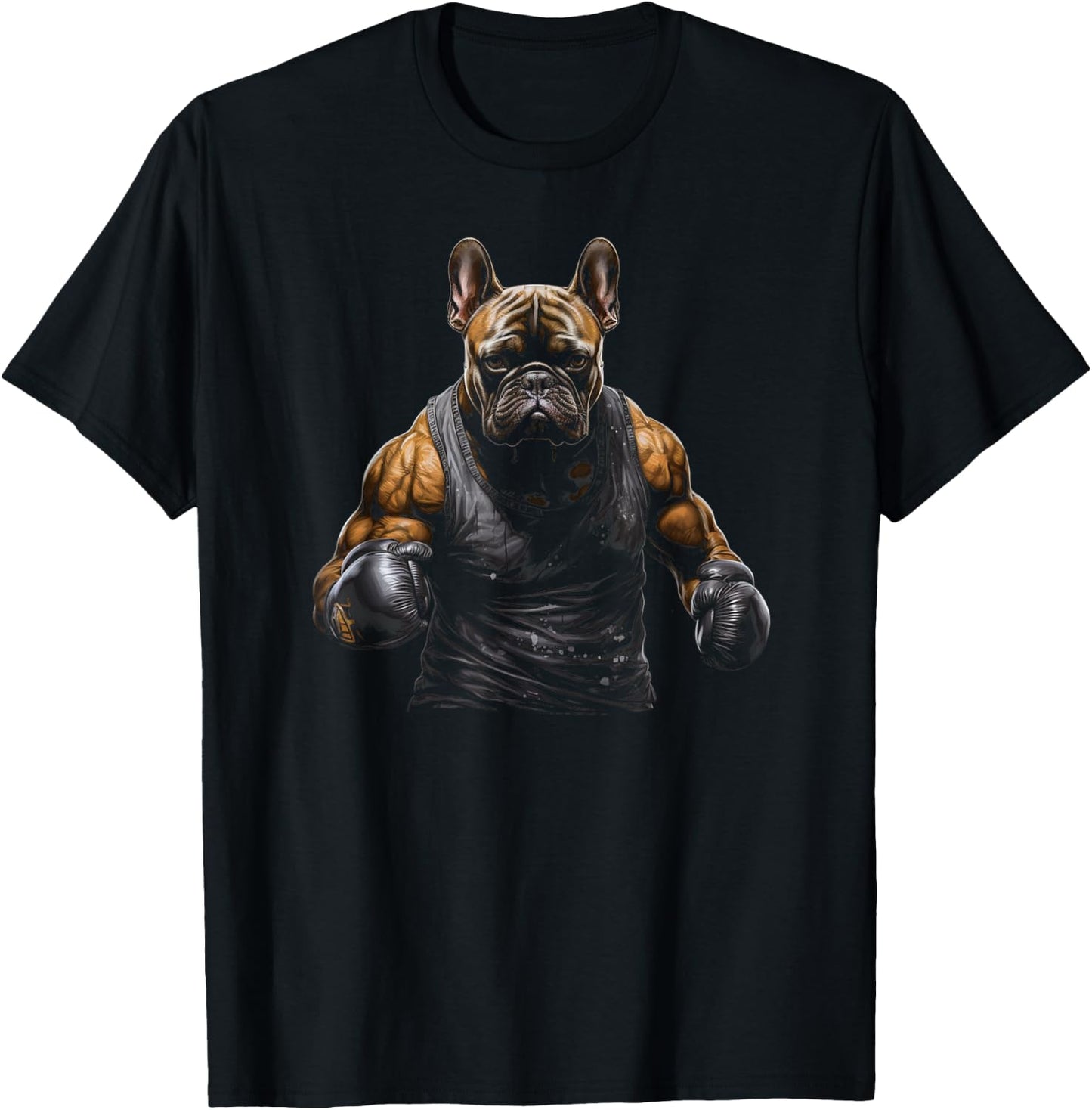 French Bulldog Boxing Men Women Kids T-Shirt - T-Shirt | Black
