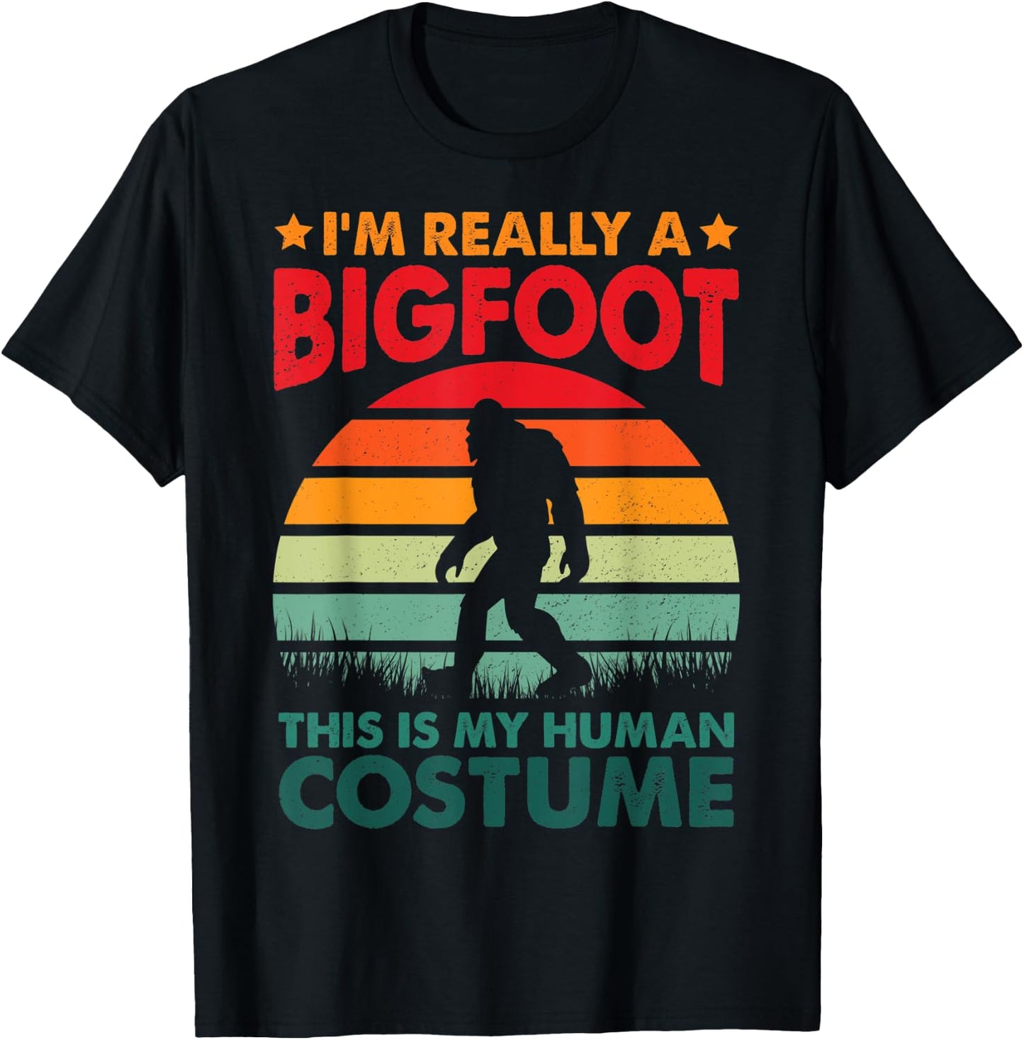This is My Human Costume Bigfoot Social Distancing Champion T-Shirt - T-Shirt | Black