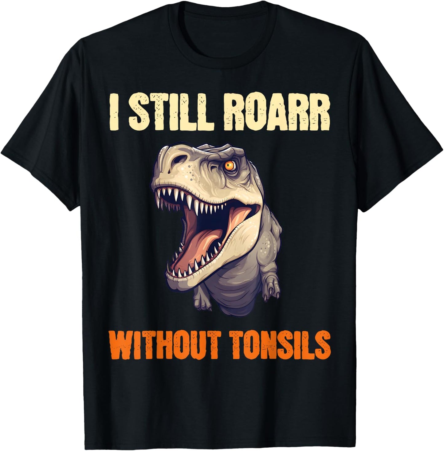 Boys Tonsil Removal Surgery Get Well Kids Dinosaur T-Shirt - T-Shirt | Black