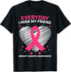 Gifts Pink Loving Memory Of Friend Breast Cancer Awareness T-Shirt - T-Shirt | Black