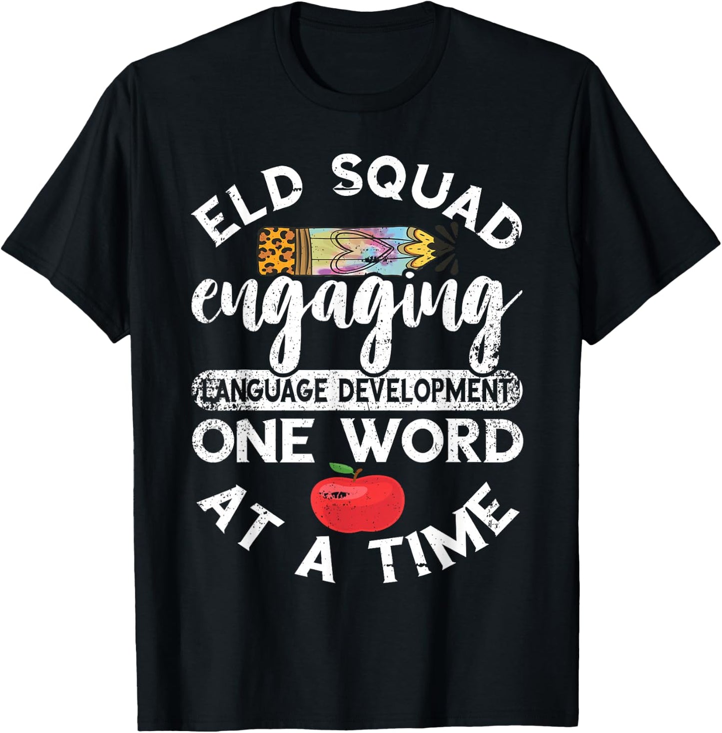 Vintage Language Development Teaching ELD Teacher Squad T-Shirt - T-Shirt | Black