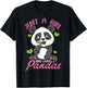 Just A Girl Who Loves Pandas Shirt Panda Shirt For Girls T-Shirt - T-Shirt | Black