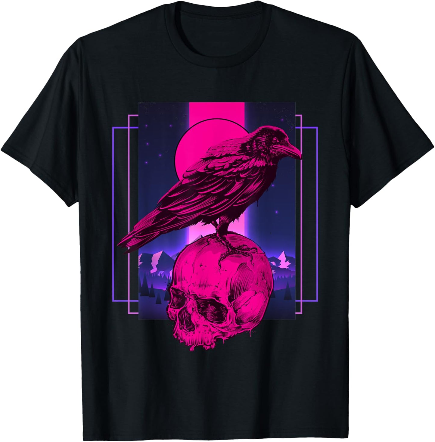 Skull Raven T-Shirt - T-Shirt | Black