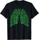 Pulmonologist Christmas Lungs Branches Cute Breath Xmas Gift T-Shirt - T-Shirt | Black