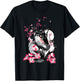 Cherry Blossom Japanese Dragon Asian Retro 80’s Style T-Shirt - T-Shirt | Black